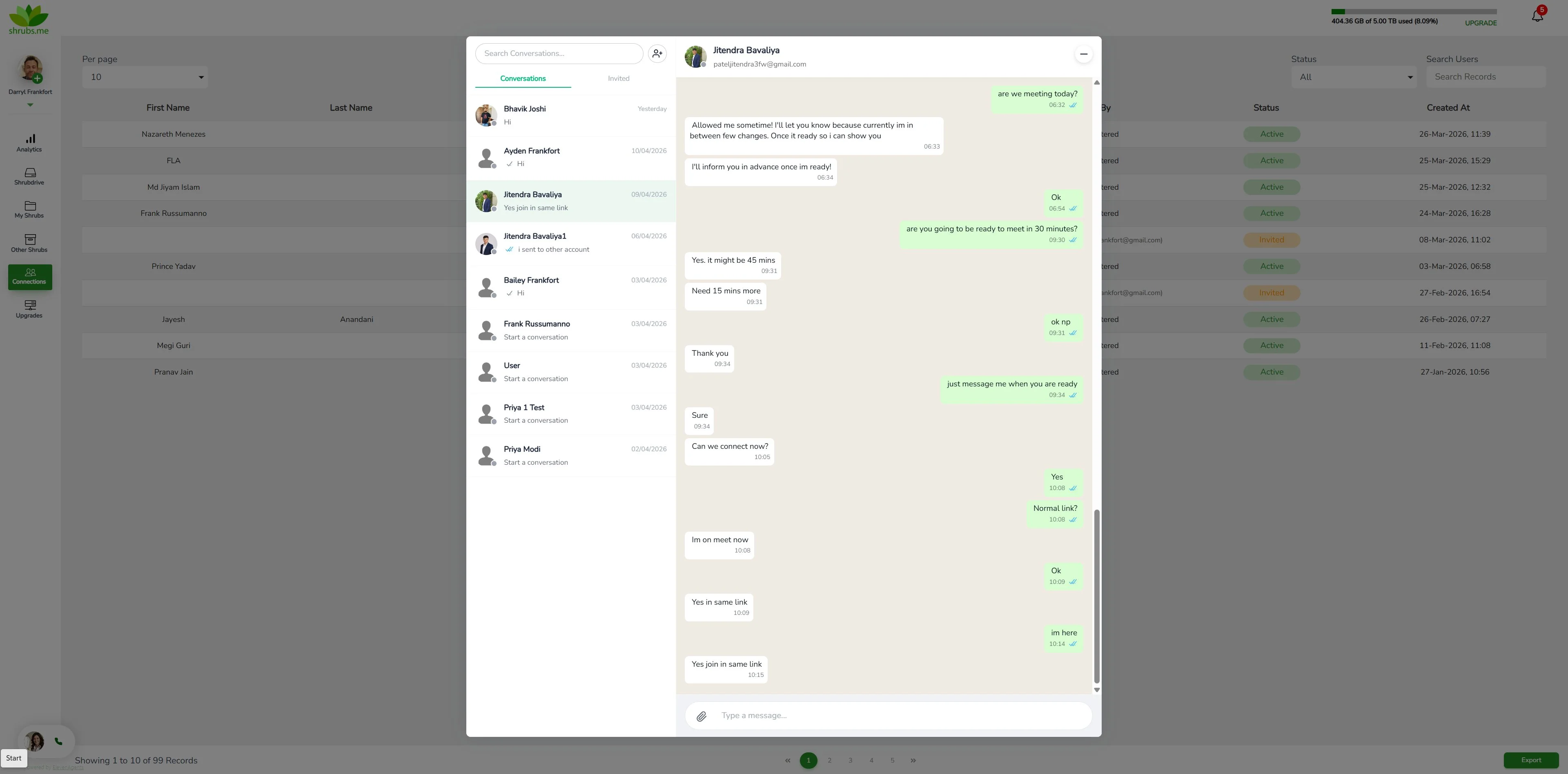 In-Platform Messaging