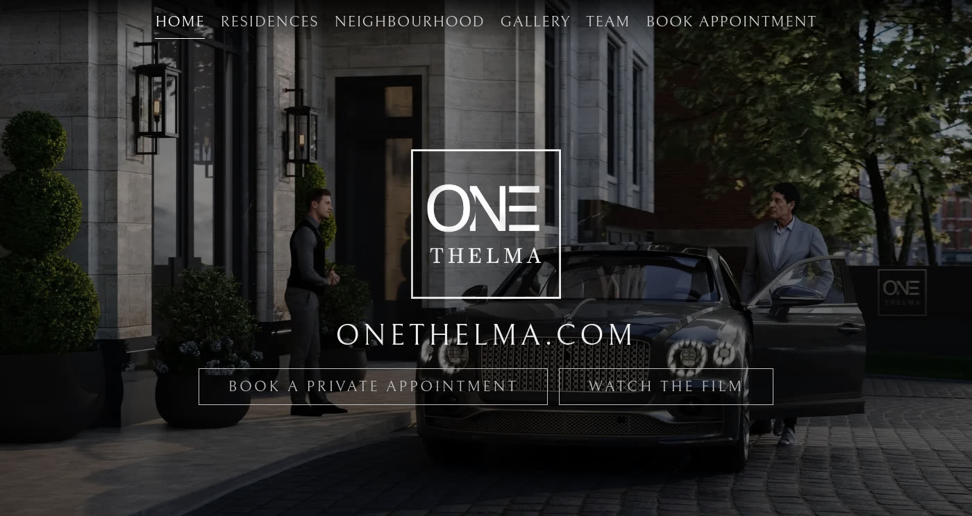 The One Thelma website built in Shrubs